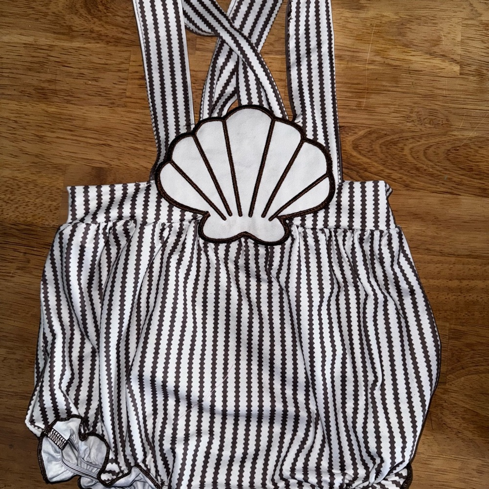 Striped Shell Design toddler Romper